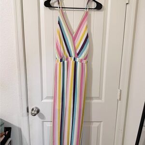 Lulu’s Striped Rainbow Maxi Dress